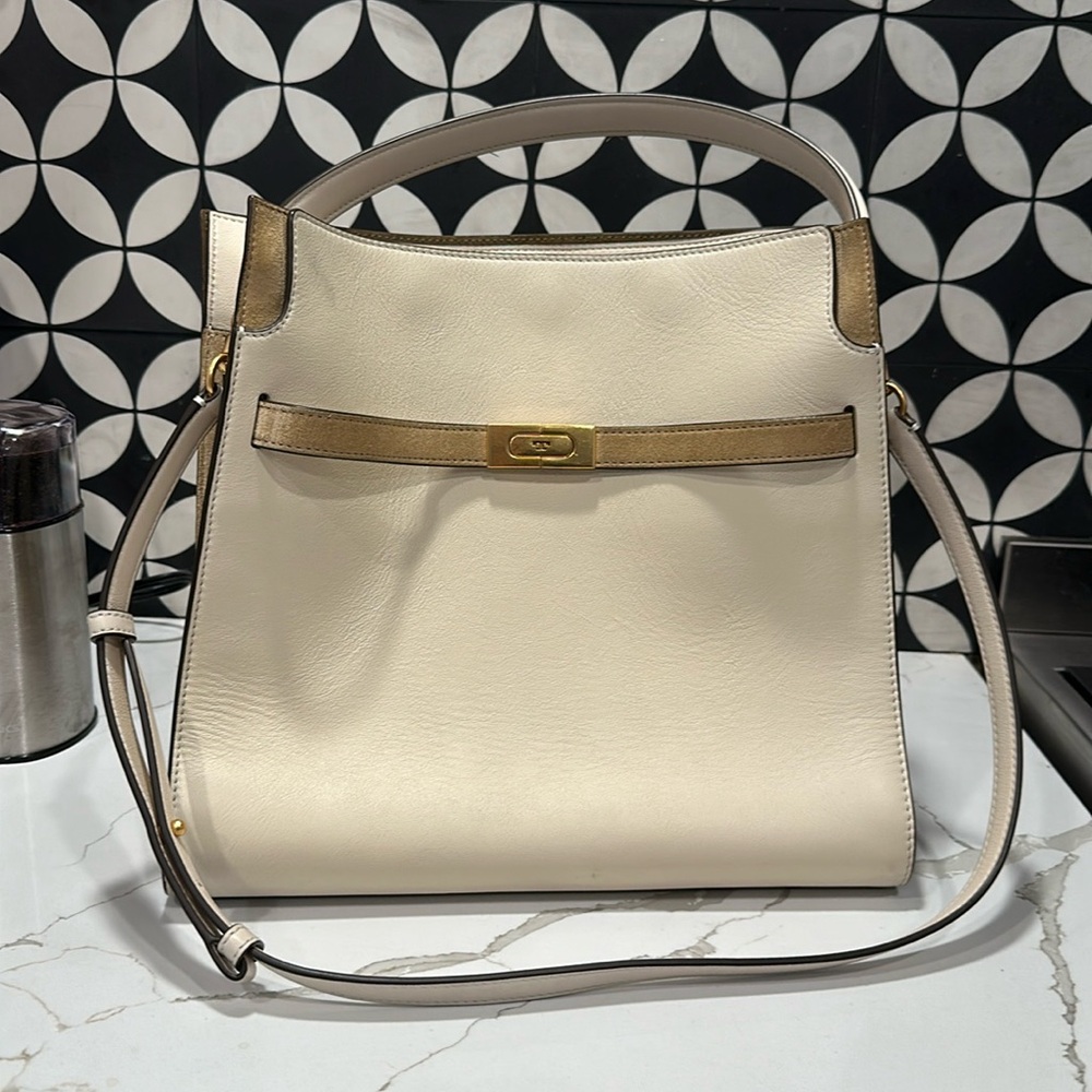 Ivory leather with beige suede details Tory Burch Bag